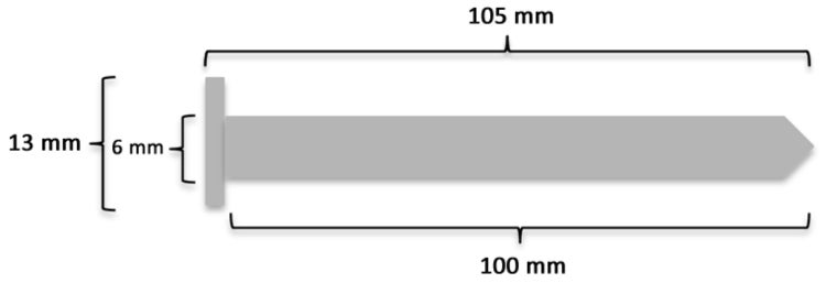 Ersatzteile Teakmöbel Ersatzschraube Metrische Schraube 105-mm rostfrei