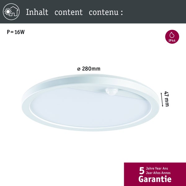 LED-Wandleuchte mit Bewegungsmelder in zwei Temperaturvarianten