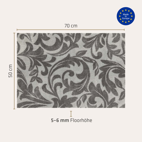 Akzente Feel Badematte mit Motiv in Braun Fußmatte 50 x 70 cm, rutschfest, saugfähig