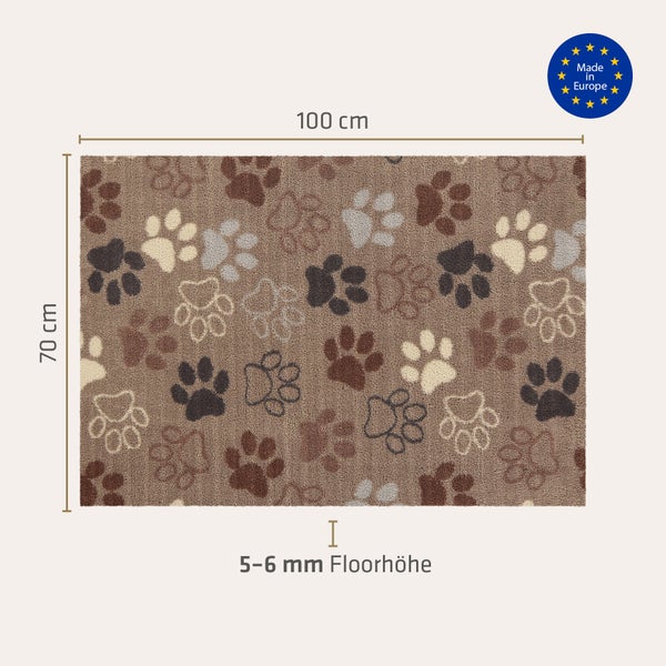 Akzente Feel Badematte mit Motiv in Braun Fußmatte 70 x 100 cm, rutschfest, saugfähig