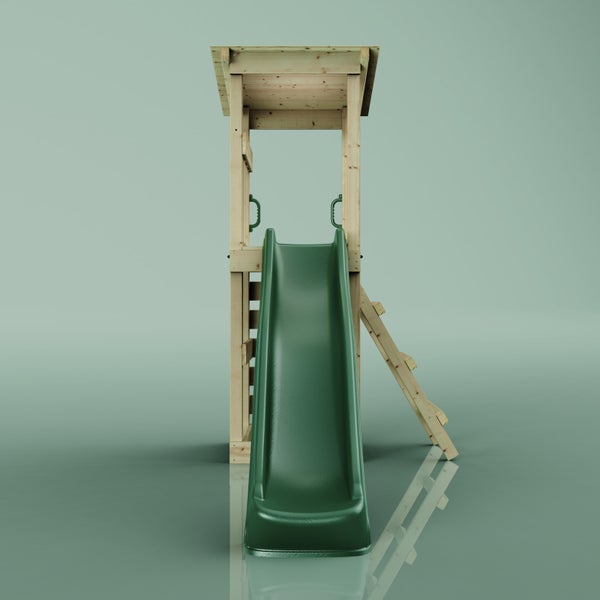 Spielturm mit Rutsche und Leiter aus Holz
