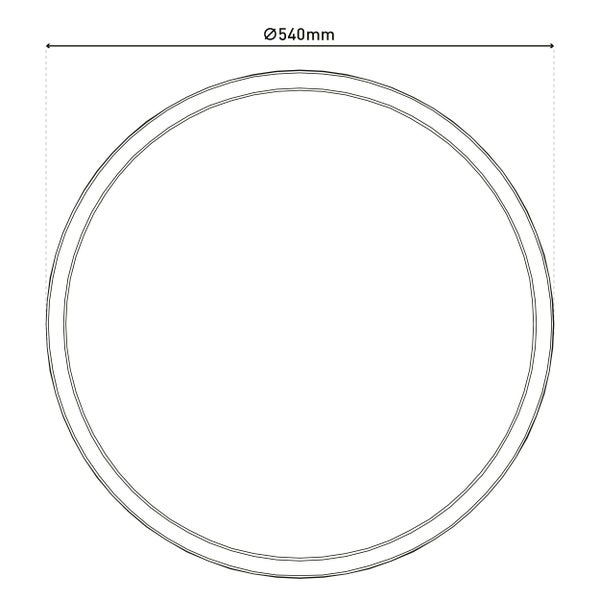 Kreis mit Durchmesser 540 Millimeter