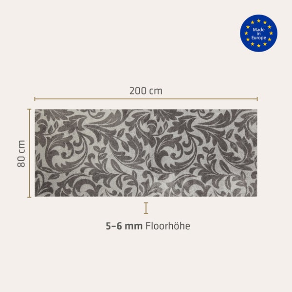 Akzente Feel Badematte mit Motiv in Braun Fußmatte 80 x 200 cm, rutschfest, saugfähig