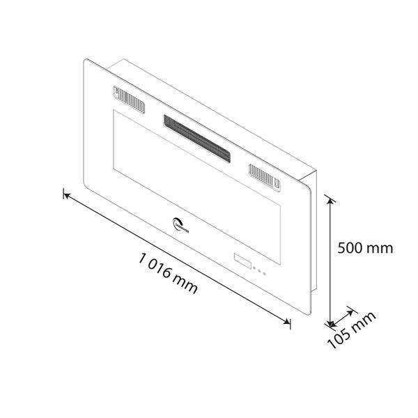 Abmessungen des Elektrokamins