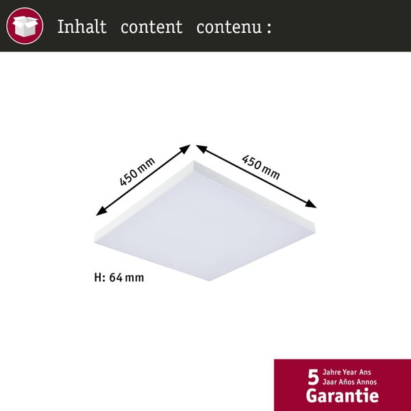 Paulmann LED Einbaustrahler Set zehnnteilig mit 550 Lumen warmweiß und dreistufiger Dimmfunktion inklusive Verpackung