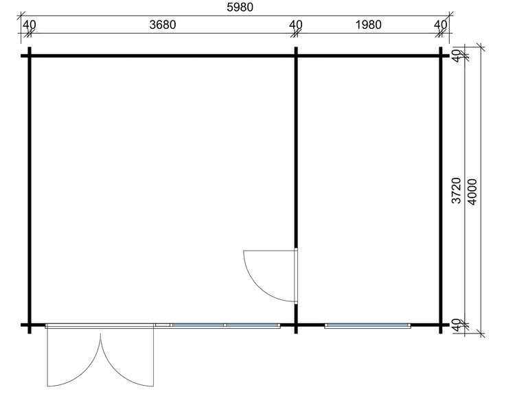 Efeu-Pflanze mit grün-weissen Blättern, an einem Stab befestigt