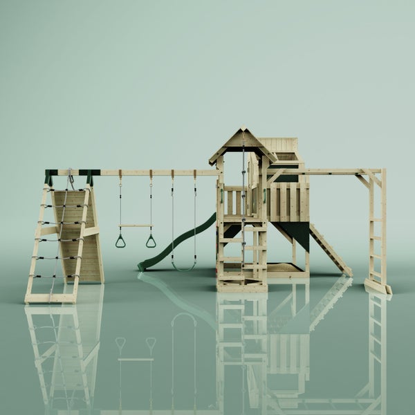 Spielplatz mit Schaukel, Rutsche und Klettergerüst für den Außenbereich