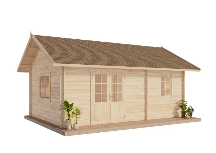 Holz Gartenhaus mit Fenster und Doppeltür