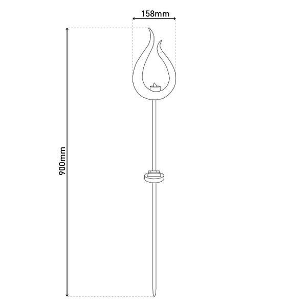 Solarlampe in Tropfenform für den Garten