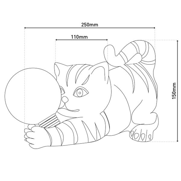 Dekorative Katzenleuchte mit Glühbirne