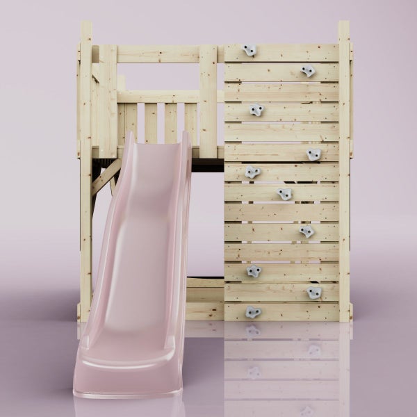 Spielturm mit Rutsche und Kletterwand