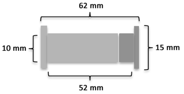Ersatzteile Teakmöbel Ersatzschraube Messing Hülsenschraube 62-mm 2-teilig