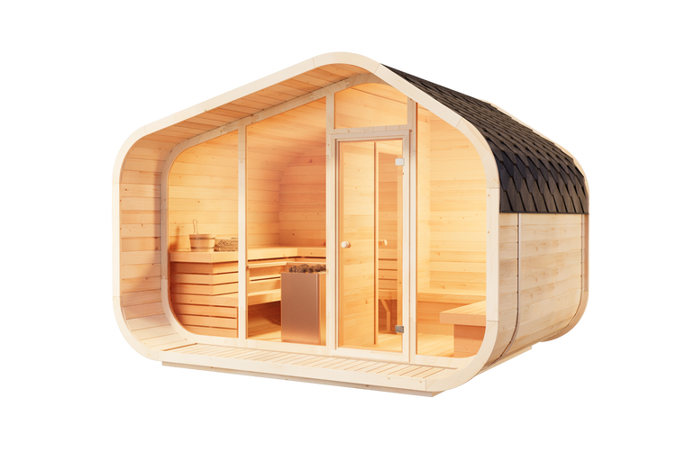 Ein Handwerker schneidet mit einer Akku-Stichsäge ein Holzbrett in einer hellen Werkstatt.