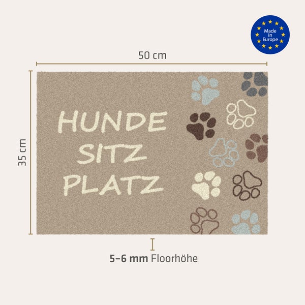 Akzente Feel Badematte mit Motiv in Braun Fußmatte 35 x 50 cm, rutschfest, saugfähig
