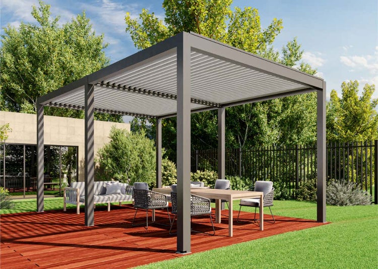 Huun Pergola Mezzo aus Metall 6x4m