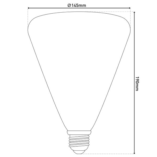 Dekorative Glühbirne mit Glühfaden in Kegelform