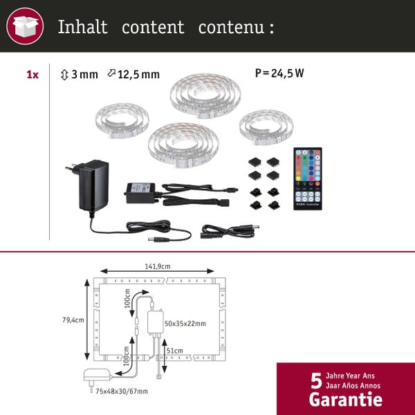 Paulmann LED-Badezimmerwandleuchte Orgon in Chrom und Weiß mit IP44 Spritzwasserschutz inklusive Originalverpackung.