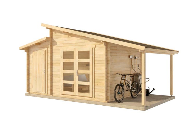 Alpholz Gartenhaus Aktiva 40 Varianta aus Holz Gartenhütte Inklusive: Schleppdach Geräteschuppen