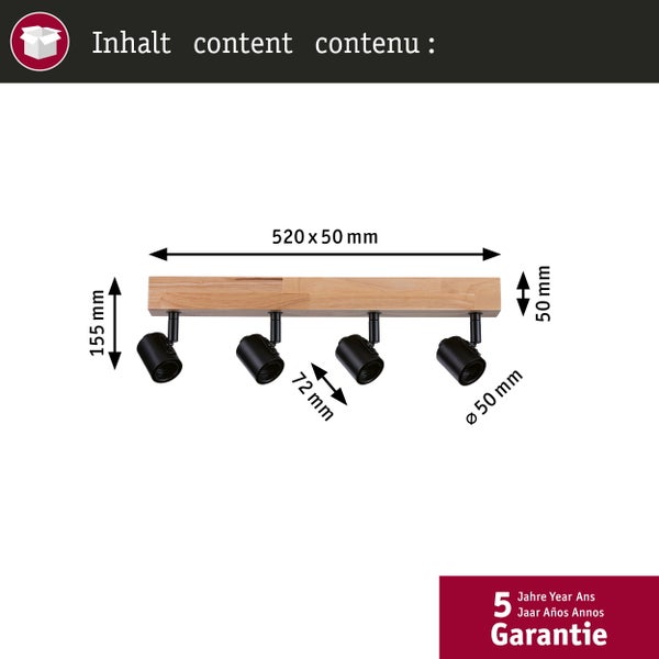 Wandleuchte mit Ablage und zwei Drehreglern, Metall, Weiß.