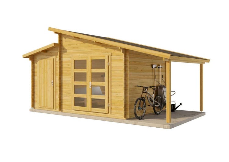 Alpholz Gartenhaus Aktiva 40 Varianta aus Holz Gartenhütte Inklusive: Schleppdach Geräteschuppen