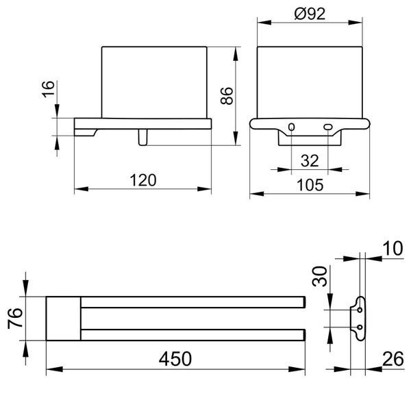 Keuco Glashalter mit Zahnputzbecher aus satiniertem Glas und Wandhalterung aus Metall