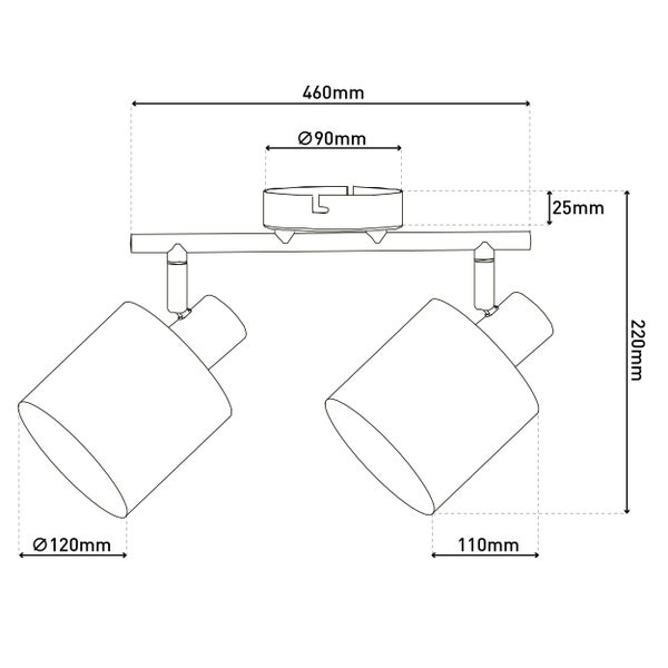 Maße der Deckenleuchte