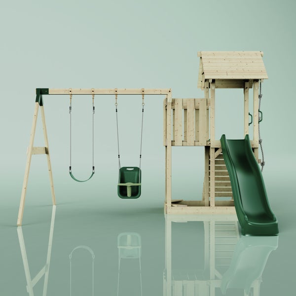 Spielturm mit Schaukel und Rutsche für den Garten